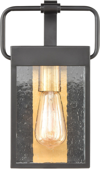 silver wall lamp ELK Lighting Sconce Matte Black, Brushed Brass Modern / Contemporary