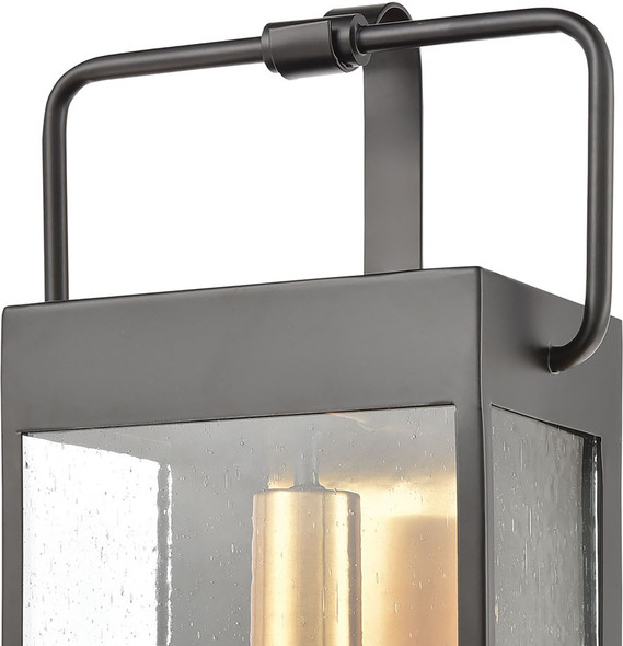 bathroom wall light fixture ELK Lighting Sconce Matte Black, Brushed Brass Modern / Contemporary