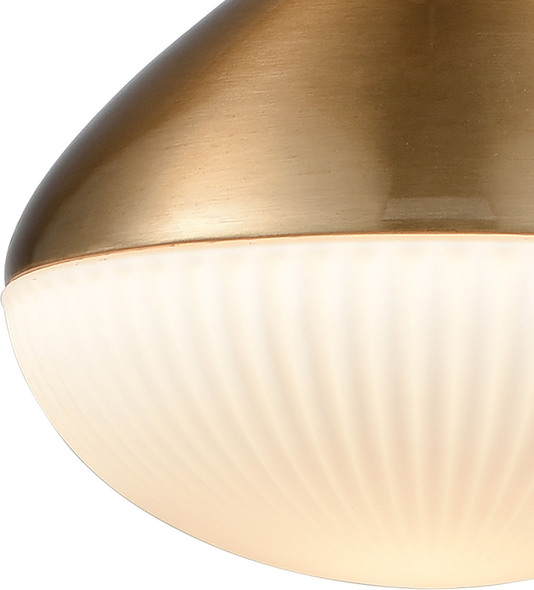 replace ceiling light with pendant ELK Lighting Mini Pendant Satin Brass Modern / Contemporary