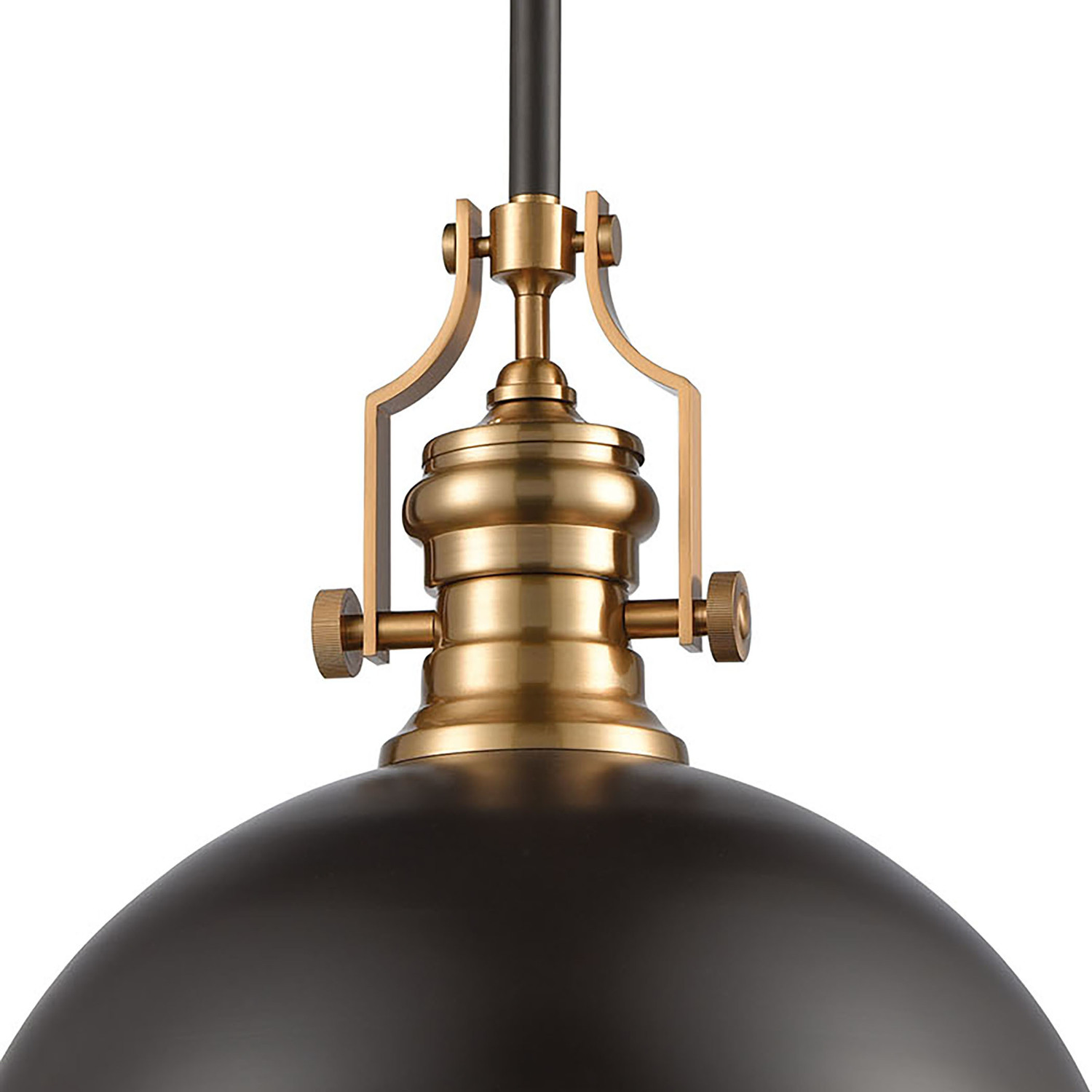 kitchen rattan pendant lights ELK Lighting Pendant Oil Rubbed Bronze, Satin Brass Transitional
