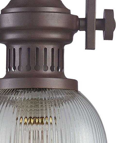 modern outdoor pendant lighting ELK Lighting Mini Pendant Oiled Bronze Transitional