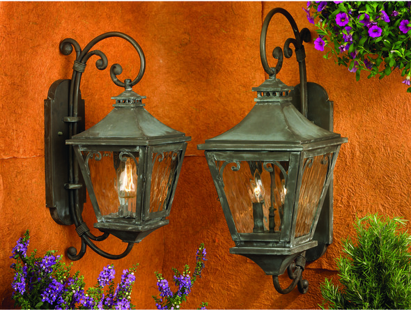 3 light outdoor wall sconce ELK Lighting Sconce Charcoal Traditional