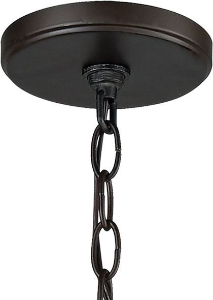 lamp pendant ceiling light ELK Lighting Chandelier Oil Rubbed Bronze Modern / Contemporary