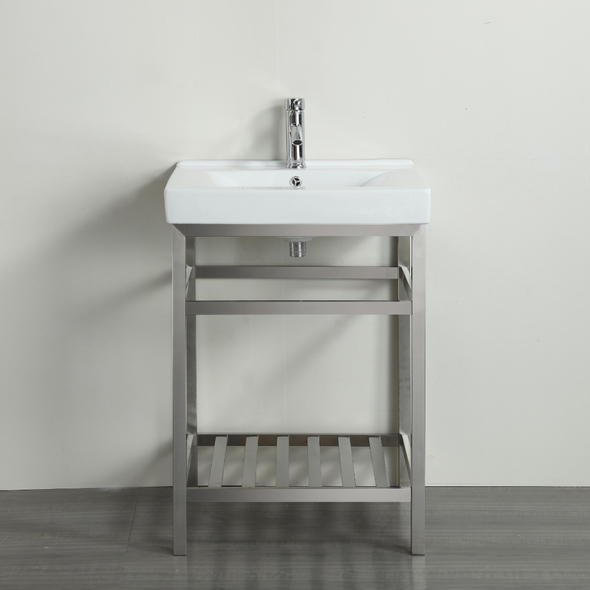 70 bathroom vanity top single sink Eviva bathroom Vanities Stainless Steel Transitional/Modern 