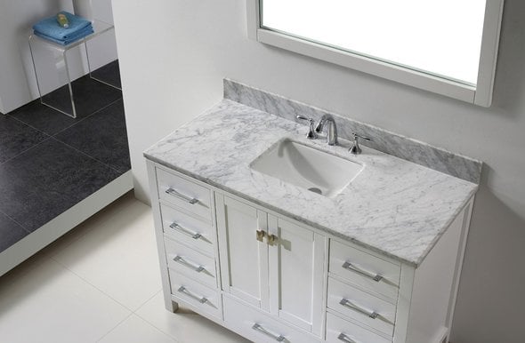 modern bath cabinets Eviva White