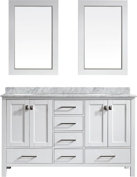 60 vanity cabinet only Eviva bathroom Vanities White Transitional/Modern 