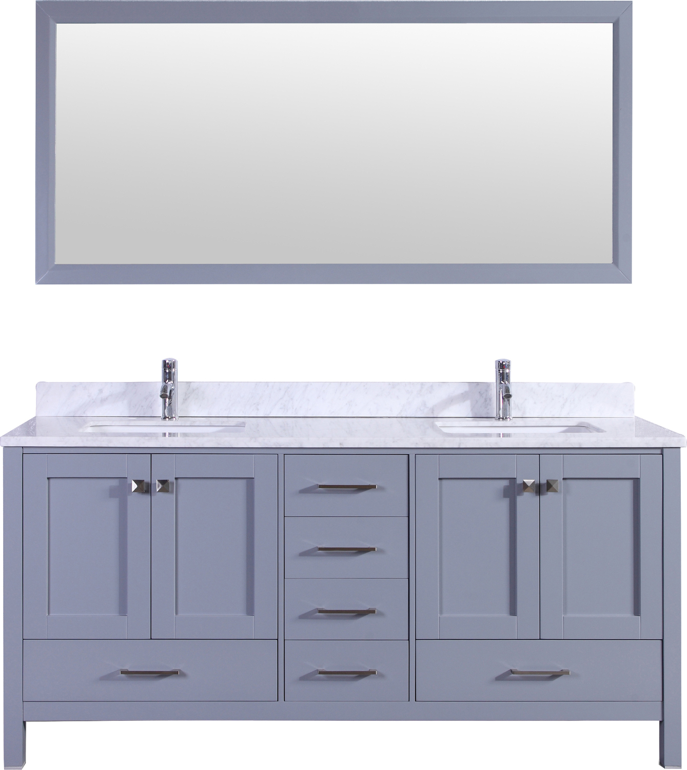 double bathroom Eviva bathroom Vanities Grey Transitional/Modern 