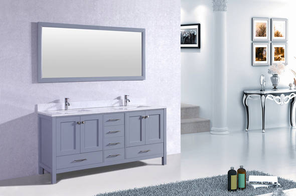 double bathroom Eviva bathroom Vanities Grey Transitional/Modern 