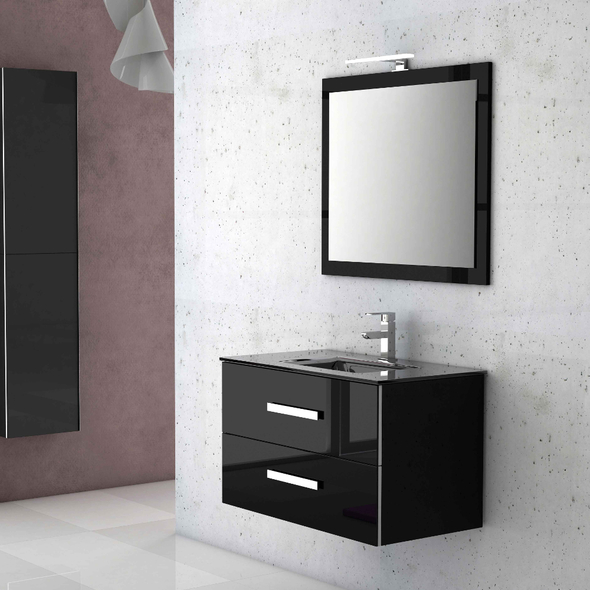 black bathroom cabinets Eviva Black