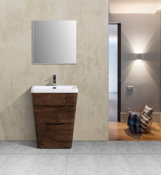 vanity unit basin only Eviva bathroom Vanities Rosewood Modern