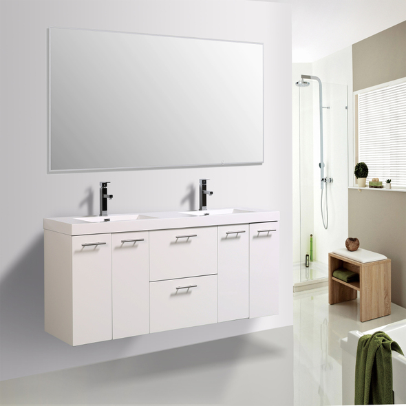 modern bathroom countertops eviva Bathroom Vanities White