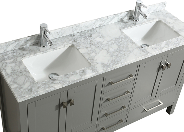 72 bathroom vanity double sink Eviva Grey