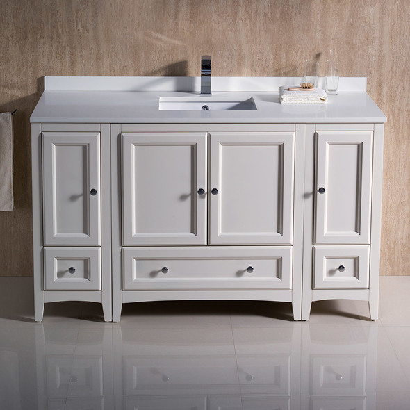 vanity basin design Fresca Bathroom Vanities Antique White Traditional