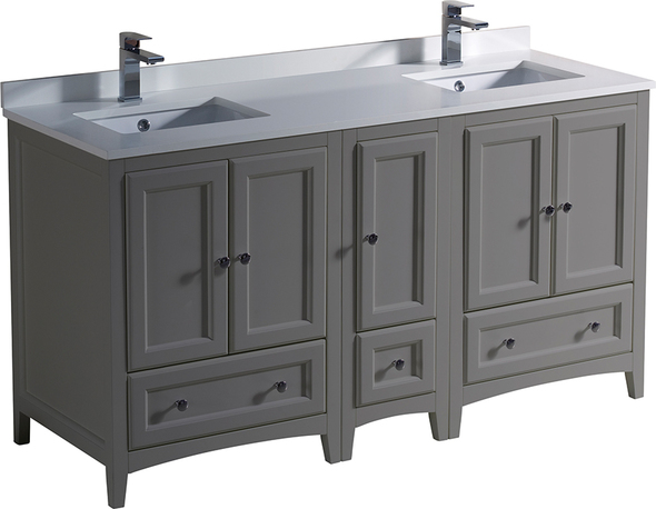 60 vanity without top Fresca Gray