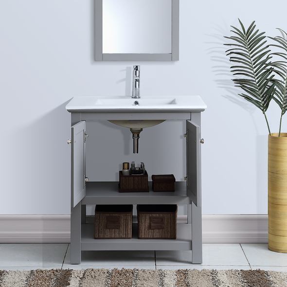 affordable modern bathroom vanities Fresca Gray