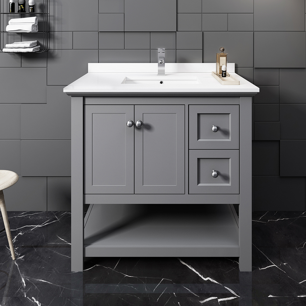 40 inch bathroom cabinet Fresca Bathroom Vanities Gray
