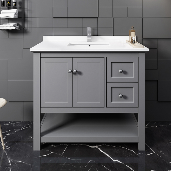 two sink bathroom vanity Fresca Gray