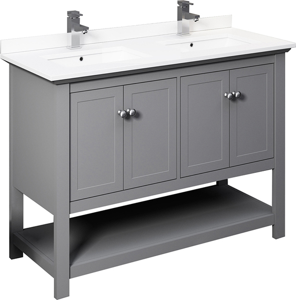 double bathroom cabinets Fresca Gray
