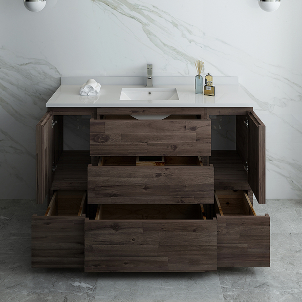 single sink with cabinet Fresca Bathroom Vanities Acacia Wood