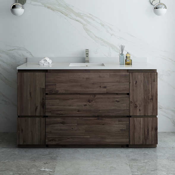 modern wood vanity bathroom Fresca Acacia Wood