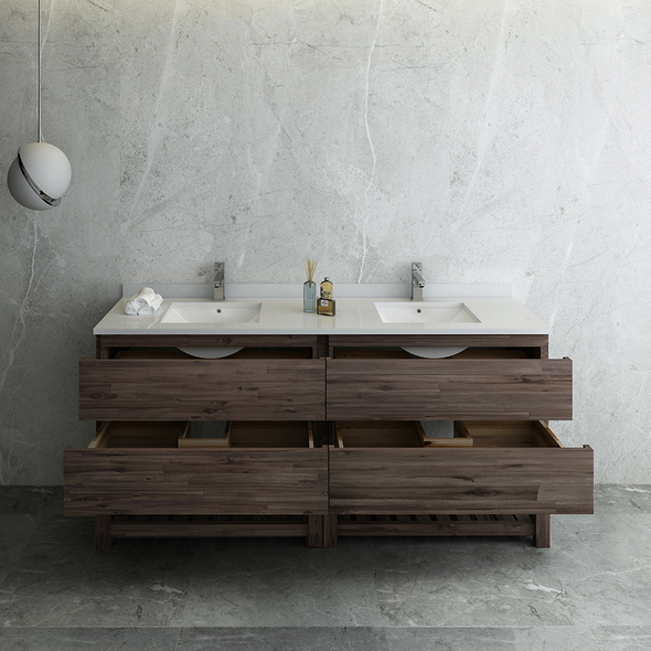 lavatory vanity Fresca Acacia Wood