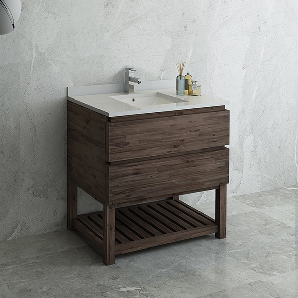 discount bathroom vanities with tops Fresca Acacia Wood