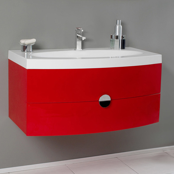 bathroom vanity modern design Fresca Red Modern