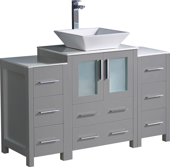 two sink vanity top Fresca Gray