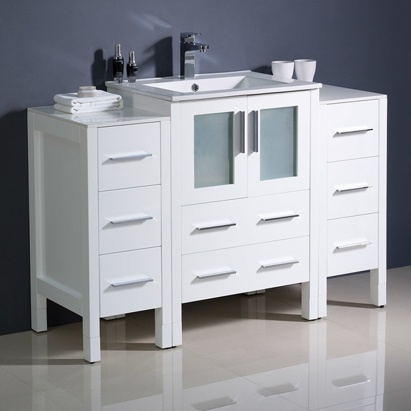small bath vanity Fresca White Modern