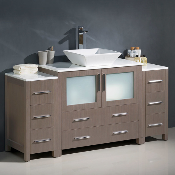 home hardware vanity tops Fresca Bathroom Vanities Gray Oak Modern
