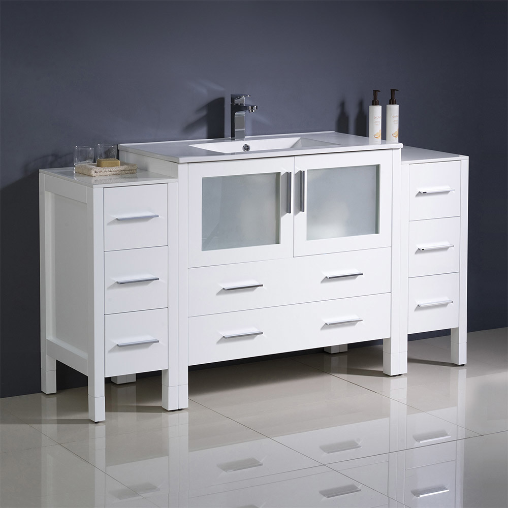 small vanity unit with basin Fresca White Modern