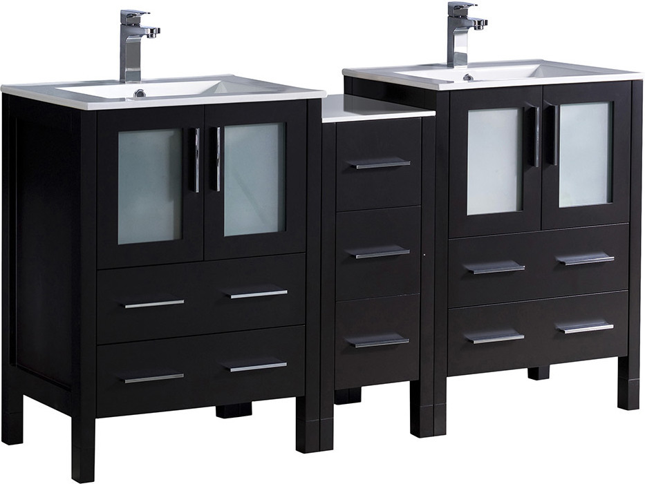 oak bathroom cabinets Fresca Espresso Modern