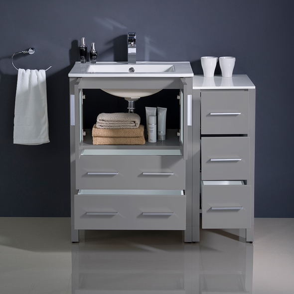 40 inch vanity cabinet Fresca Gray