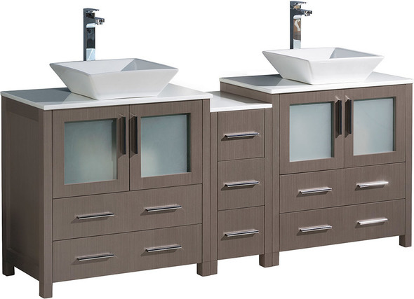 bathroom vanity basin Fresca Gray Oak Modern
