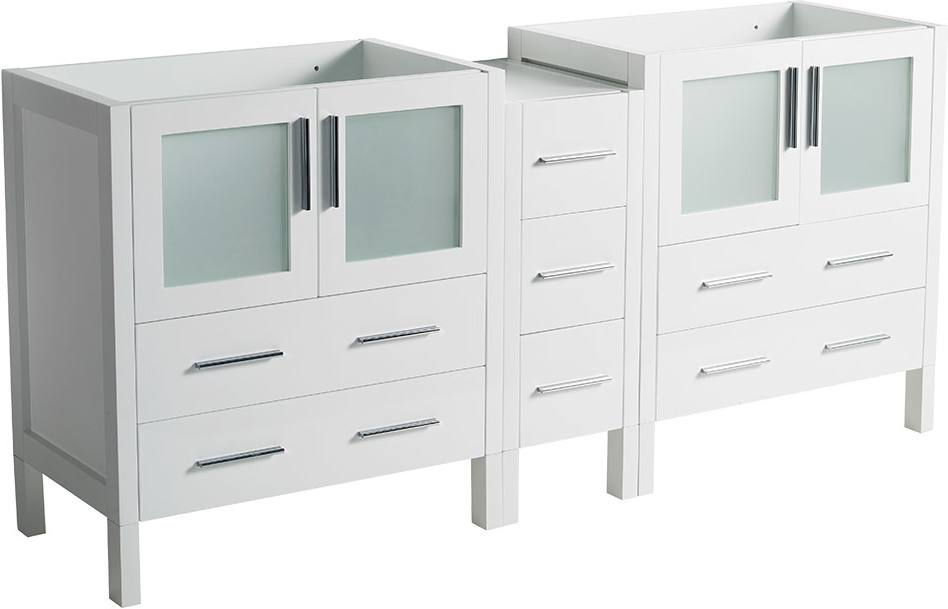 bathroom cabinet set Fresca White Modern