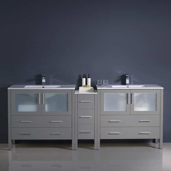 60 inch vanity cabinet Fresca Gray
