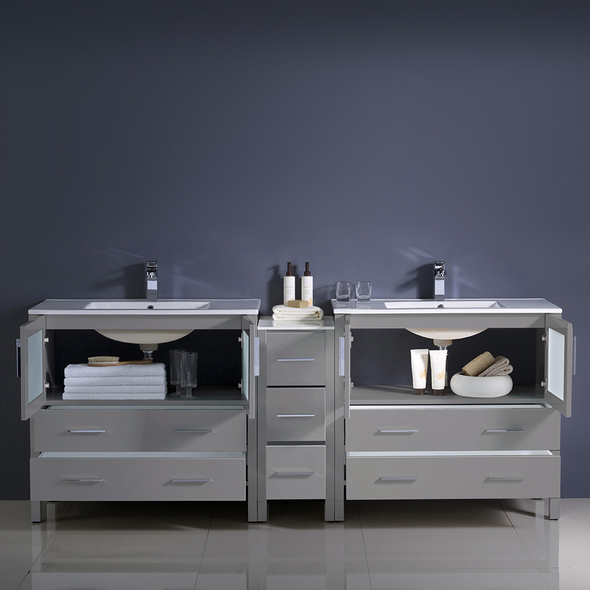 60 inch vanity cabinet Fresca Gray