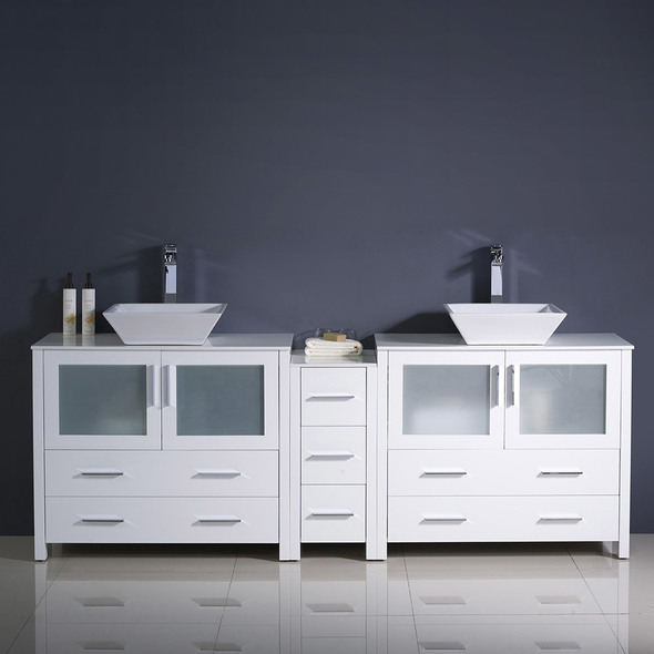 cost of bathroom cabinets Fresca White Modern