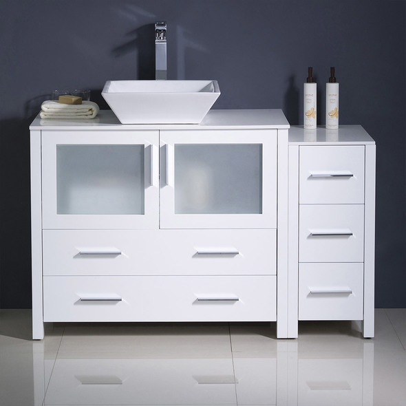 dark bathroom cabinets Fresca White Modern