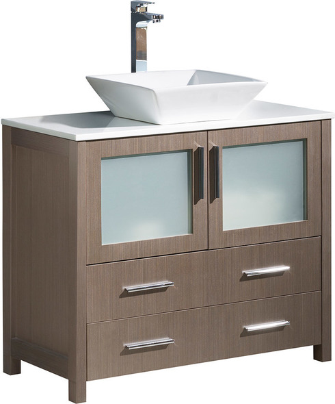 2 vanity bathroom ideas Fresca Gray Oak Modern
