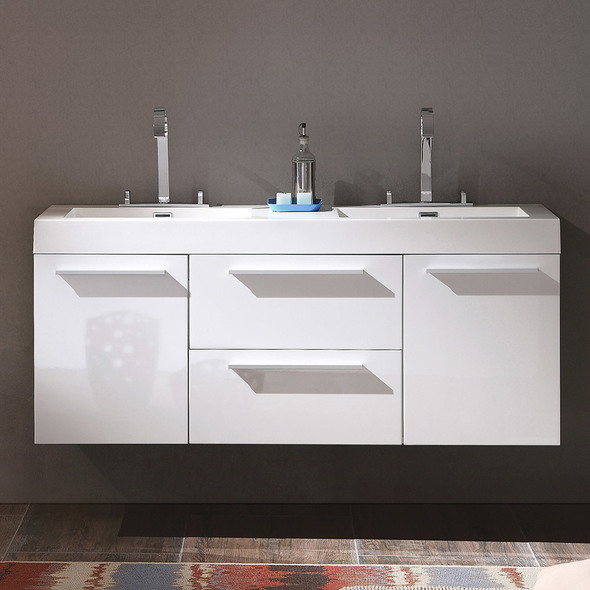 bathroom over the sink cabinets Fresca White Modern