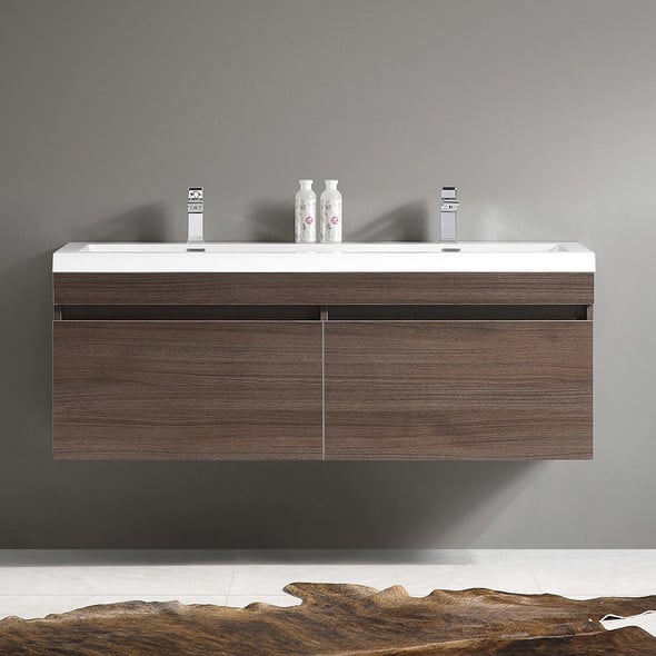 shabby chic bathroom cabinet Fresca Gray Oak Modern
