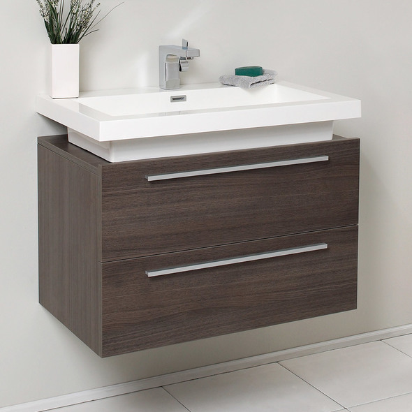 small bathroom sink cabinet ideas Fresca Gray Oak Modern