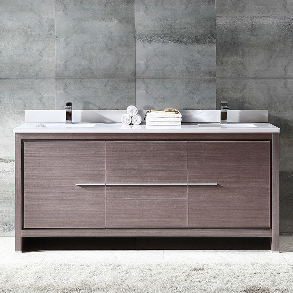 single sink bathroom vanity 30 inch Fresca Gray Oak Modern