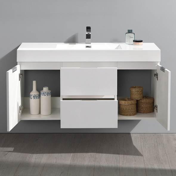 40 vanity with sink Fresca Glossy White