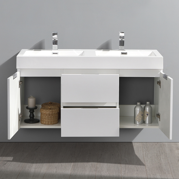 complete bathroom vanity sets Fresca Glossy White