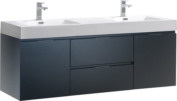 one piece sink and countertop Fresca Dark Slate Gray