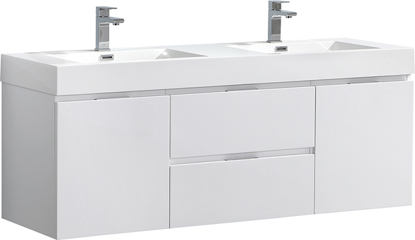 small counter top sink Fresca Glossy White