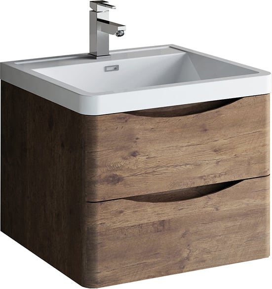 rustic single sink bathroom vanity Fresca Rosewood