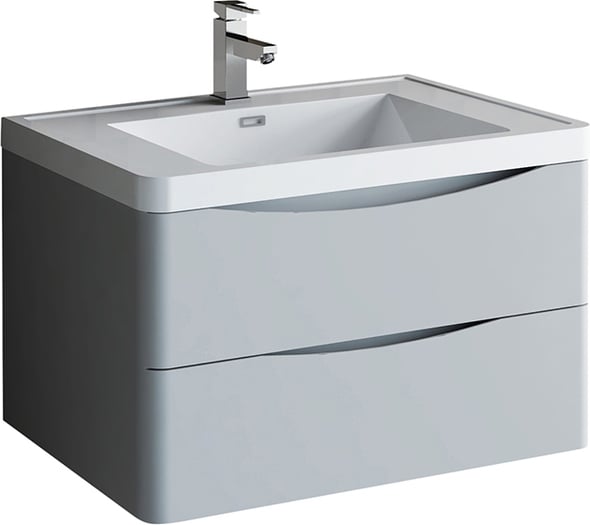 washroom vanity design Fresca Glossy Gray